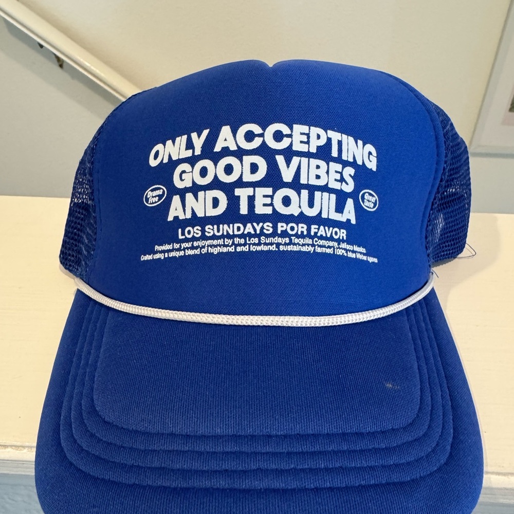 REVOLVE Blue Trucker Hat
